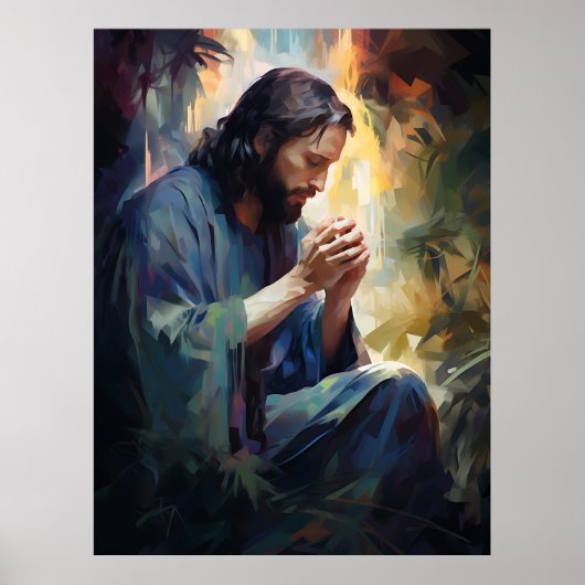 Jesus Praing Art Poster (Vorne)