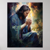 Jesus Praing Art Poster (Vorne)