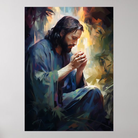Jesus Praing Art Poster (Vorne)