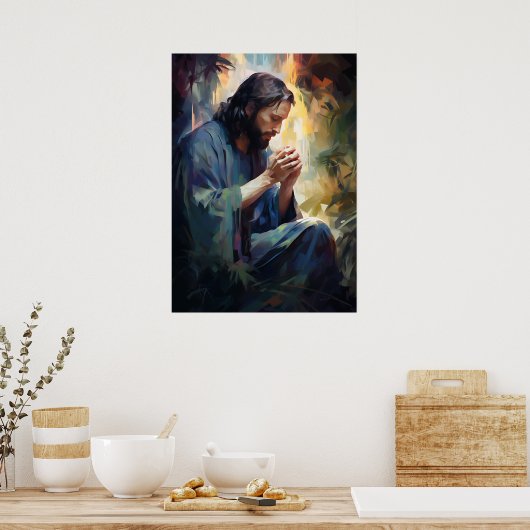 Jesus Praing Art Poster (Küche)