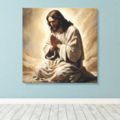 Jesus Praing Canvas Print Leinwanddruck (Insitu (Holzboden))