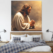 Jesus Praing Canvas Print Picture Leinwanddruck (Insitu (Schlafzimmer))