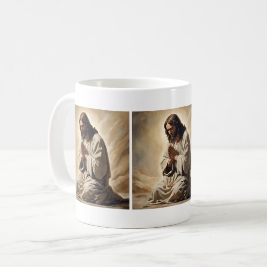Jesus Praing Kaffeepause Tasse (Vorderseite Links)
