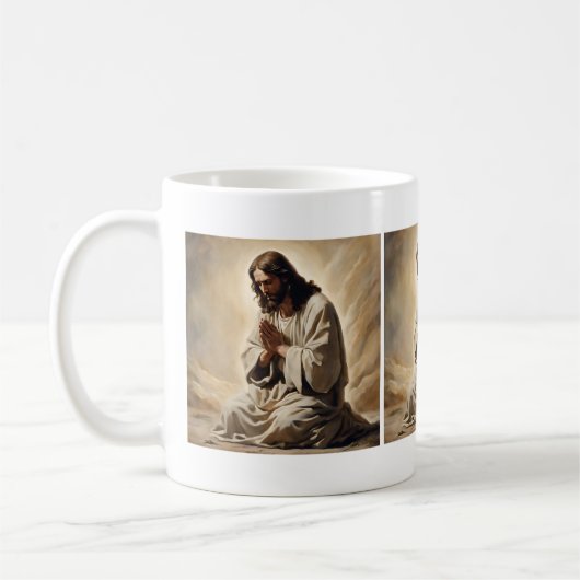 Jesus Praing Kaffeepause Tasse (Links)