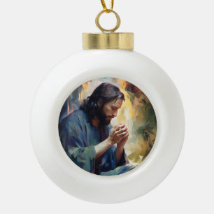 Jesus Praing Keramik Kugel-Ornament
