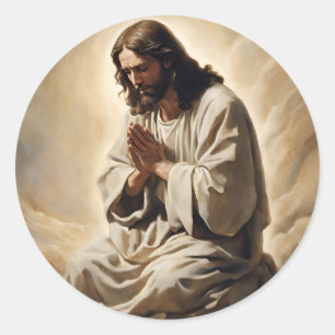 Jesus Praing Stickers