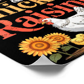 Jesus Praising & Chicken Raising Funny Faith F Poster (Ecke)