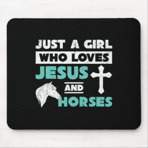 Jesus Prayer Horse Lover Girls - Pferdereiten C Mousepad