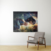 Jesus Praying Art Tapestry Wandteppich (Beispiel (Horizontal))