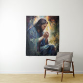 Jesus Praying Art Tapestry Wandteppich (Beispiel)