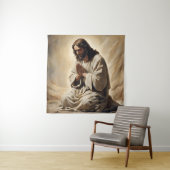 Jesus Praying Art Tapestry Wandteppich (Beispiel)