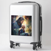 Jesus Praying Vinyl Sticker (Koffer)