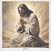 Jesus Praying Vinyl Sticker (Blatt)