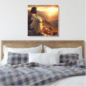 Jesus Prays auf dem Berg 2 Leinwanddruck (Insitu (Schlafzimmer))