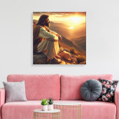 Jesus Prays auf dem Berg 2 Leinwanddruck (Insitu (Wohnzimmer))