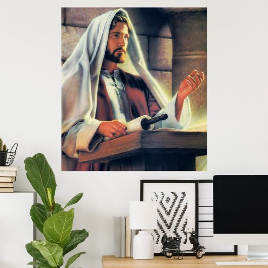 Jesus predigen poster (Heimbüro)