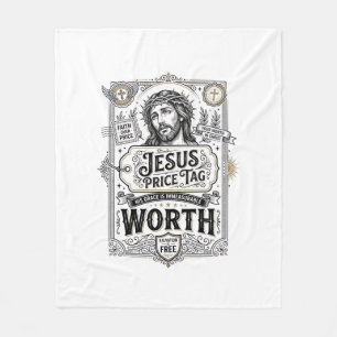 Jesus-Preisschild Wert Jesus-Preisschild Wert Chri Fleecedecke