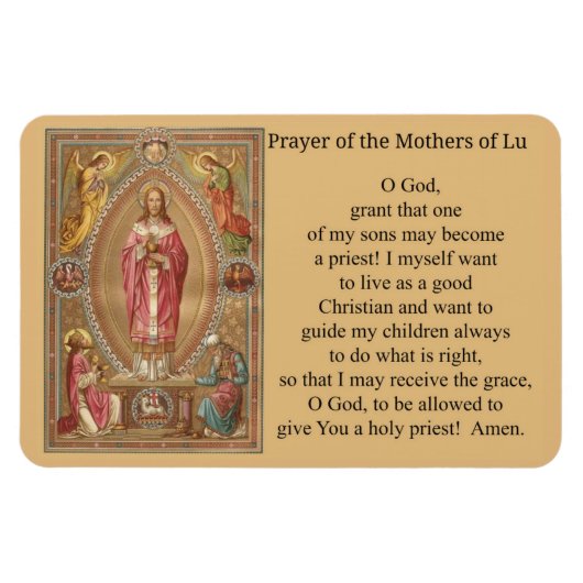 Jesus Priest Host Angels Gebet Magnet (Horizontal)