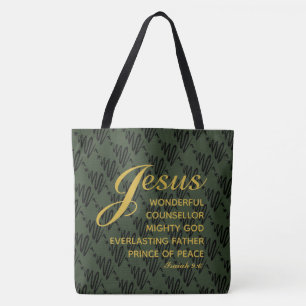 JESUS PRINCE FRIEDEN Isaiah Scripture Large Tasche