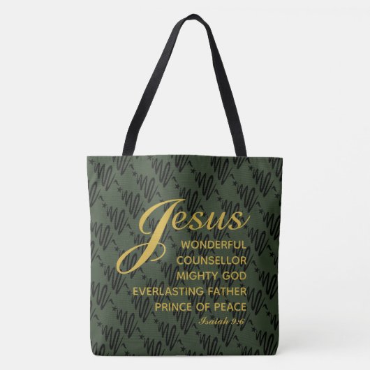 JESUS PRINCE FRIEDEN Isaiah Scripture Large Tasche (Vorderseite)