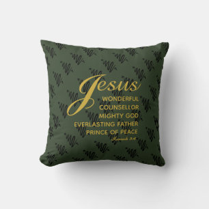 JESUS PRINCE FRIEDEN Isaiah Weihnachtsschrift Kissen