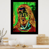 Jesus Psychedelic Art Nouveau Poster (Küche)