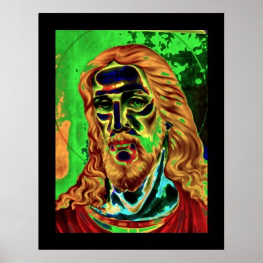 Jesus Psychedelic Art Nouveau Poster (Vorne)