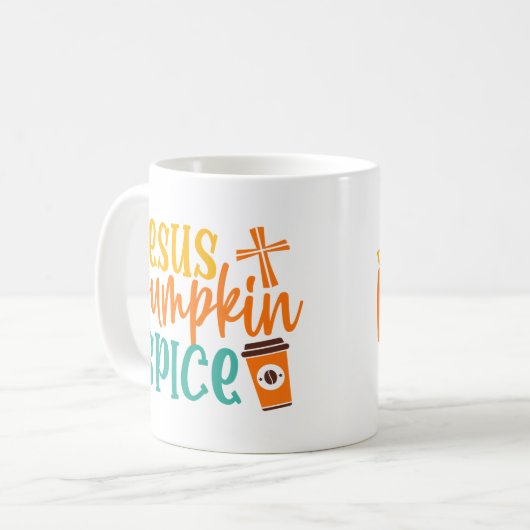 Jesus Pumpkin Spice Kaffeetasse (Vorderseite Links)