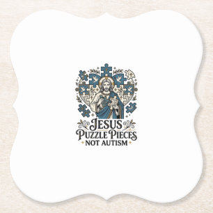 Jesus-Puzzleteile Nicht Autismus Jesus-Puzzleteile Untersetzer