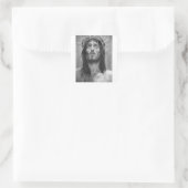 Jesus Quadratischer Aufkleber (Tasche)