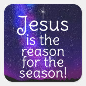 Jesus Quadratischer Aufkleber (Vorderseite)