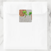 Jesus Quadratischer Aufkleber (Tasche)