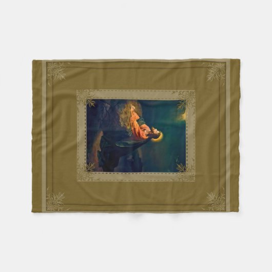 Jesus-Qual im Garten Fleecedecke (Vorderseite (Horizontal))