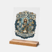 Jesus Quilt Patchwork Glaube Jesus Quilt Patchwork Acrylschild (Winkel)