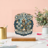Jesus Quilt Patchwork Glaube Jesus Quilt Patchwork Acrylschild (Hochzeit)