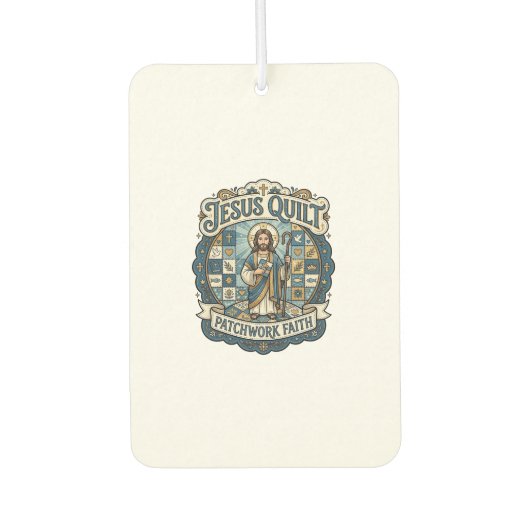 Jesus Quilt Patchwork Glaube Jesus Quilt Patchwork Autolufterfrischer (Vorderseite)