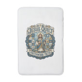 Jesus Quilt Patchwork Glaube Jesus Quilt Patchwork Badematte (Vorderseite Vertikal)