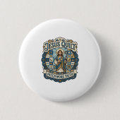 Jesus Quilt Patchwork Glaube Jesus Quilt Patchwork Button (Vorderseite)