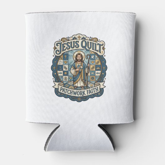 Jesus Quilt Patchwork Glaube Jesus Quilt Patchwork Dosenkühler (Vorderseite)