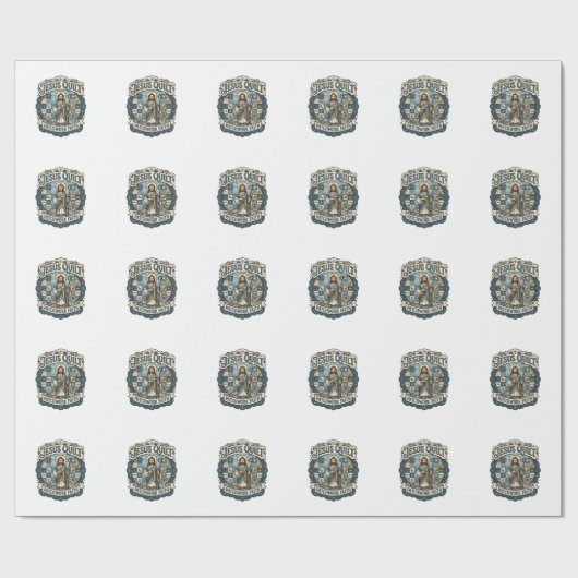 Jesus Quilt Patchwork Glaube Jesus Quilt Patchwork Geschenkpapier (Flach)
