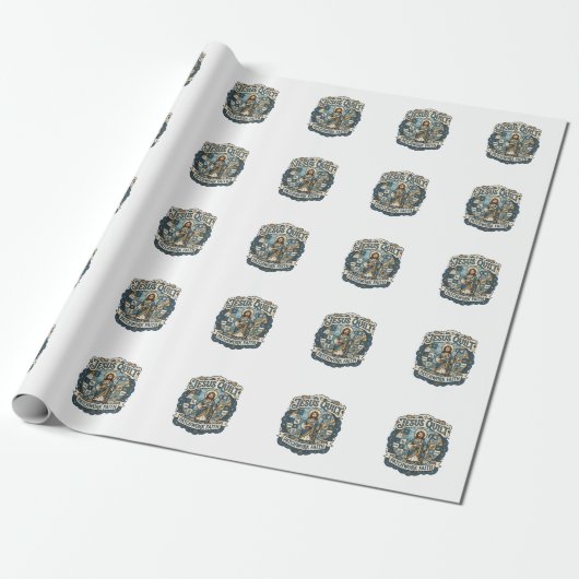Jesus Quilt Patchwork Glaube Jesus Quilt Patchwork Geschenkpapier (Ungerollt)
