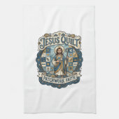 Jesus Quilt Patchwork Glaube Jesus Quilt Patchwork Geschirrtuch (Vertikal)