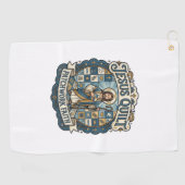 Jesus Quilt Patchwork Glaube Jesus Quilt Patchwork Golfhandtuch (Horizontal)