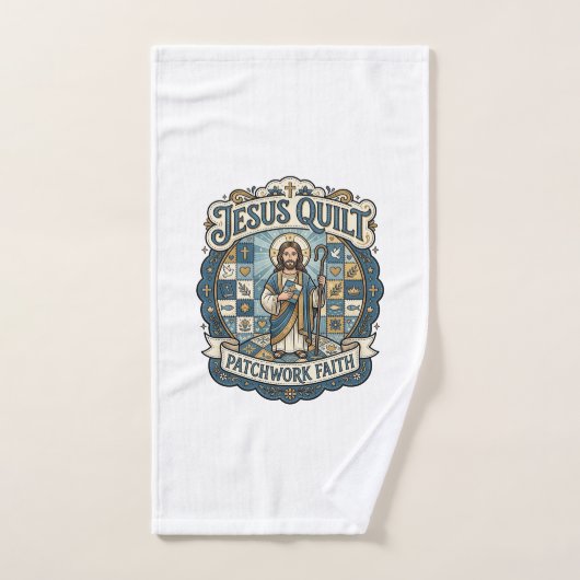 Jesus Quilt Patchwork Glaube Jesus Quilt Patchwork Handtuch (Handtuch)