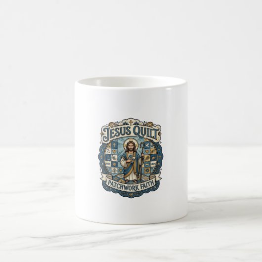 Jesus Quilt Patchwork Glaube Jesus Quilt Patchwork Kaffeetasse (Mittel)