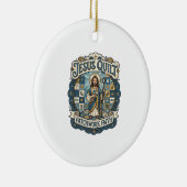Jesus Quilt Patchwork Glaube Jesus Quilt Patchwork Keramik Ornament (Rechts)
