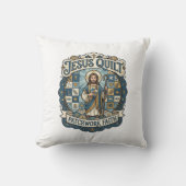 Jesus Quilt Patchwork Glaube Jesus Quilt Patchwork Kissen (Vorderseite)