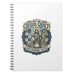 Jesus Quilt Patchwork Glaube Jesus Quilt Patchwork Notizblock