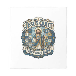 Jesus Quilt Patchwork Glaube Jesus Quilt Patchwork Notizblock
