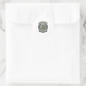 Jesus Quilt Patchwork Glaube Jesus Quilt Patchwork Runder Aufkleber (Tasche)